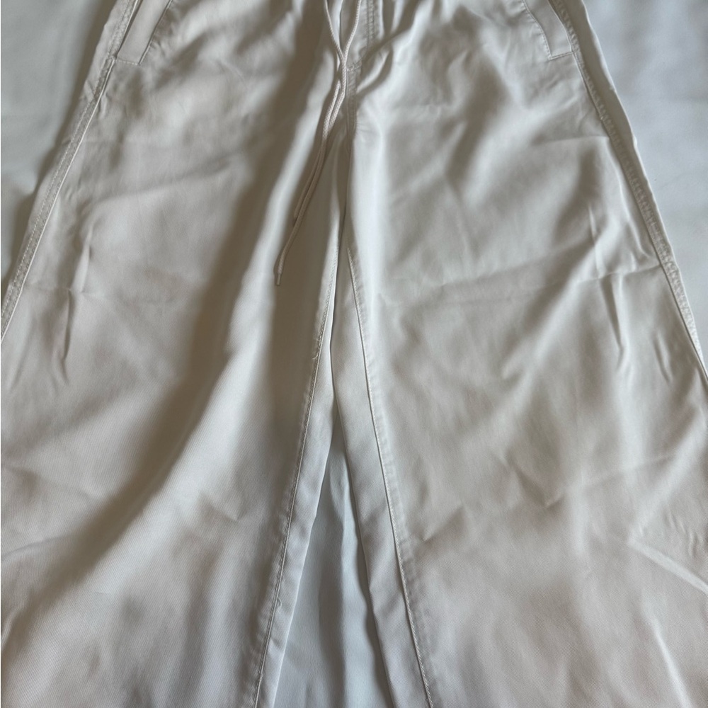 LOFT Wide Leg Crop Relaxed Loose Drawstring  Pants